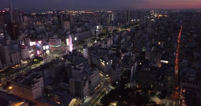 9 de Julio - Night, Obelisco de Noche - Buenos Aires - Argentina - Monumentos - CABA - Buenos Aires de Noche - Centro Porte&ntilde;o