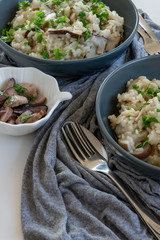 Risotto with porcini mushrooms (Boletus edible)