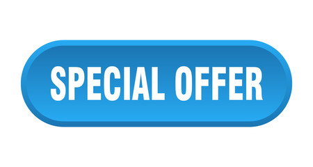 special offer button. special offer rounded blue sign. special offer