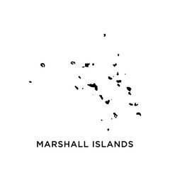 Marshall Islands map vector design template