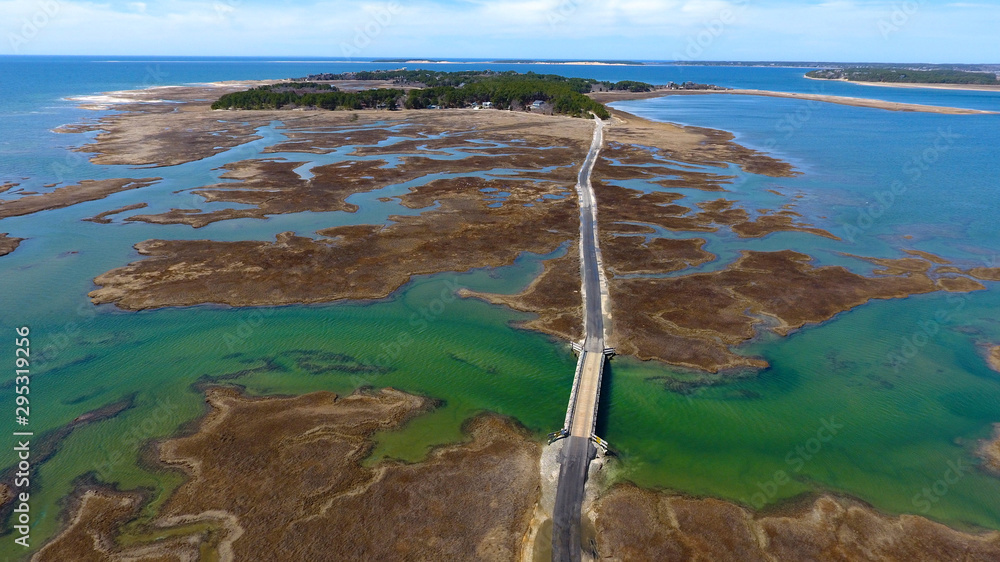 Wall mural lieutenant's island, wellfleet, ma aerial