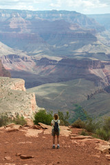 Woman Looking At Grand Canyon 