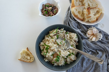 Risotto with porcini mushrooms (Boletus edible)