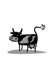 Funny cow vector illustration