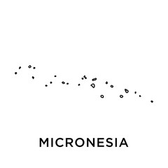 Obraz na płótnie Canvas Micronesia map vector design template