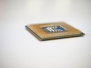 processor from a computer on a white table