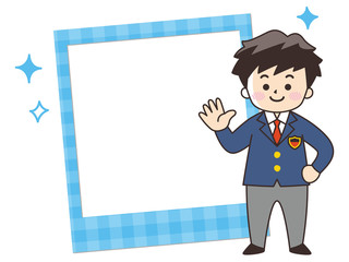 中高生の男子　写真フレーム