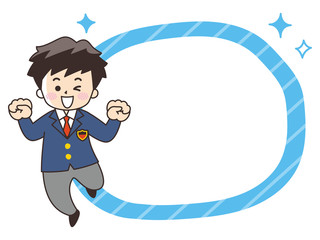 中高生の男子　吹き出し