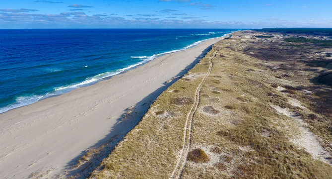 Cape Cod National Seashore Beach Aerial