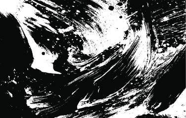 Vector brush sroke texture. Distressed uneven grunge background. Abstract distressed vector illustration. Overlay over any design to create interesting effect and depth. Black isolated on white. EPS10