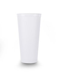 Empty glass isolated on a white background.