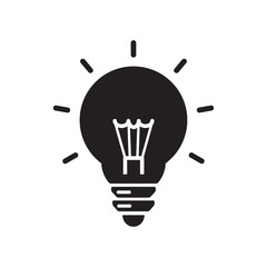 bulb icon in trendy flat design