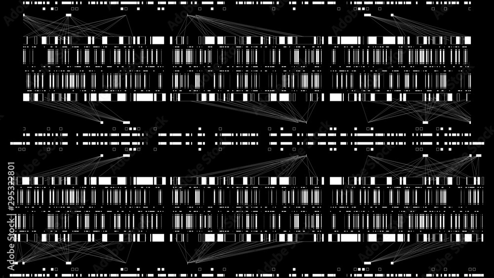 Poster abstract technology 3d render. high detailed structure showing complexity of data analysis.
