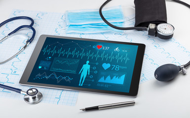 Live medical screening with medical application on tablet