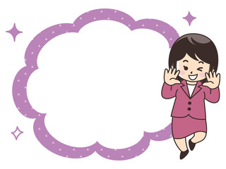 ビジネスウーマン　吹き出し