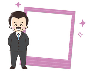 社長の中年男性　写真フレーム