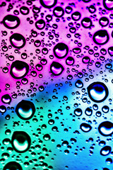 gostas de agua multicolor