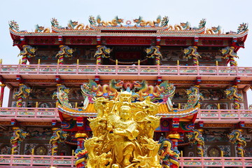 Chinese style. Is a tourist attraction for tourists to pay homage to Chinese gods in Chonburi,...