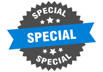 Fototapeta premium special sign. special blue-black circular band label