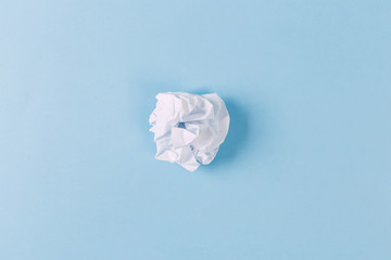 Crumpled paper balls. To make a mistake. The creative process, the formation of ideas. Concept