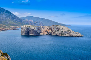Panoramic View of Isle Laïla, Moroccan Coast Belyounech City, Morocco