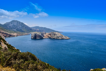 Panoramic View of Isle Laïla, Moroccan Coast Belyounech City, Morocco