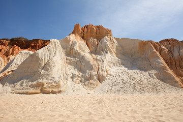 Felsenküste aus Sandstein, Atlantikküste, Algarve, Portugal, Europa