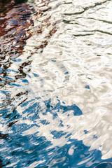 Background texture shot of dark blue water ripple