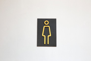 Public toilets with men and women signs 
