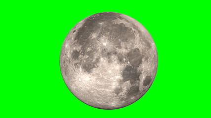 Full moon. Chroma Key. Elements of this image furnished by NASA.
