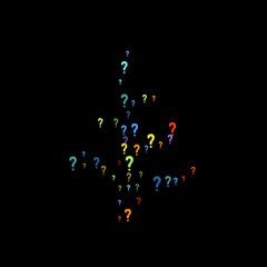 Question marks Quiz, doubt poll query public poll.