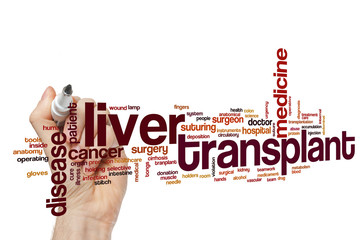 Liver transplant word cloud