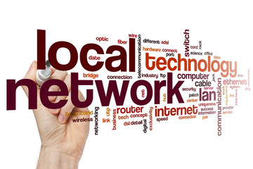 Local network word cloud