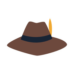 hipster hat with feather design