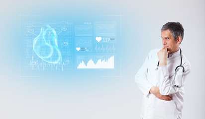 Experienced cardiologist presenting the test results