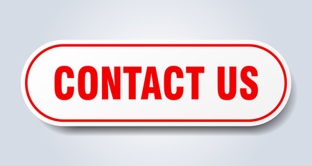 contact us sign. contact us rounded red sticker. contact us