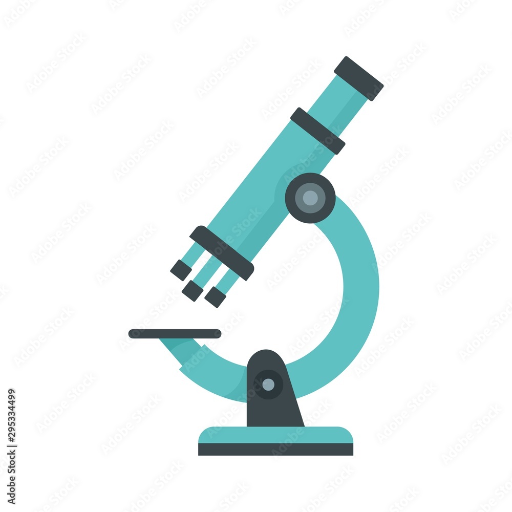 Aufkleber microscope icon. flat illustration of microscope vector icon for web design