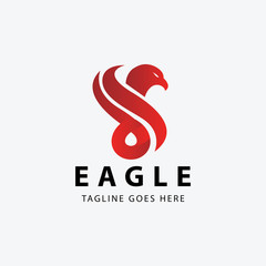 Eagle logo design template. Vector illustration
