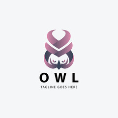 Owl logo design template. Vector illustration