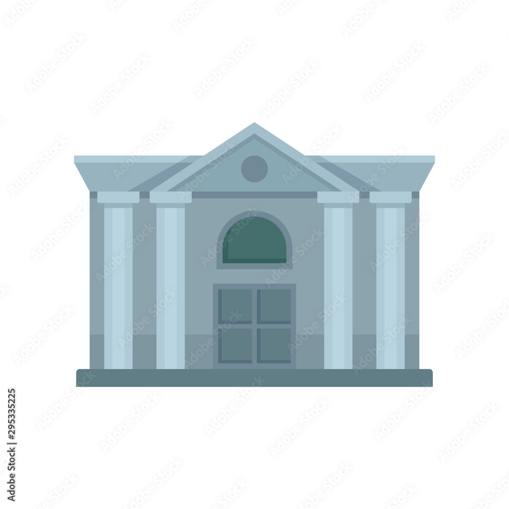Poster architecture courthouse icon. flat illustration of architecture courthouse vector icon for web desig