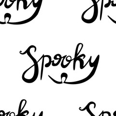 Seamless pattern with white skull and crossed bones isolated on white background. Vector illustration lettering for design, web, wrapping paper, fabric.