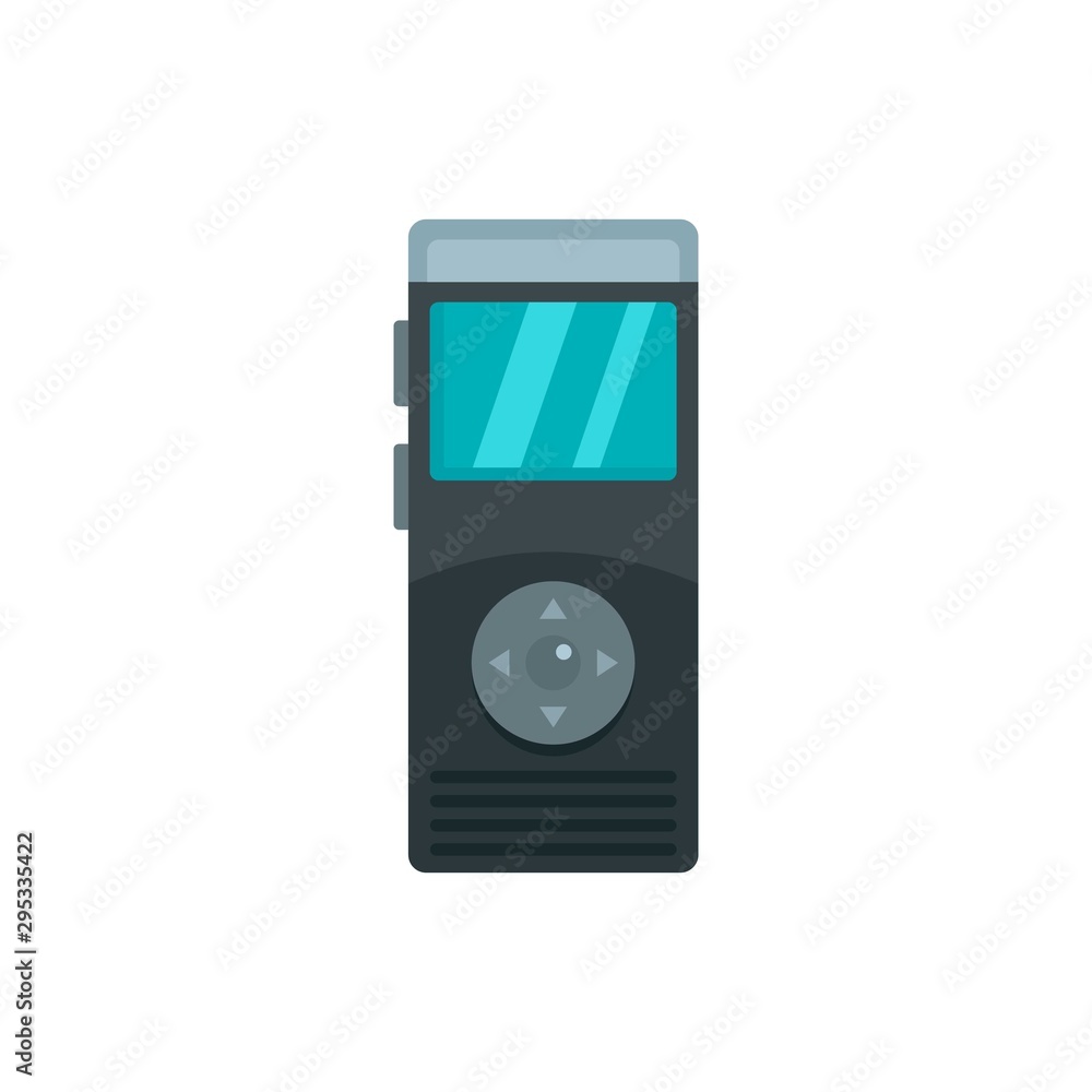 Sticker Dictaphone icon. Flat illustration of dictaphone vector icon for web design