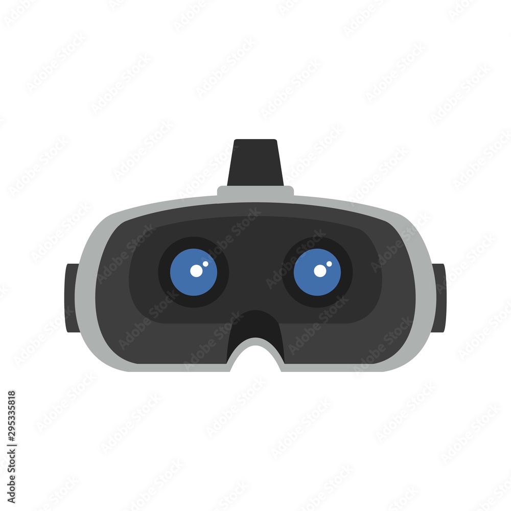 Poster lens game goggles icon. flat illustration of lens game goggles vector icon for web design
