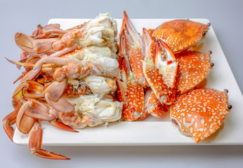 steamed crab thai food  