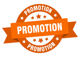promotion ribbon. promotion round orange sign. promotion