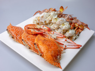 steamed crab thai food  