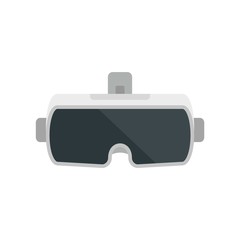 Virtual reality headset icon. Flat illustration of virtual reality headset vector icon for web design