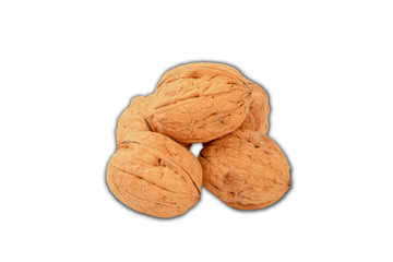 walnuts isolated on white background