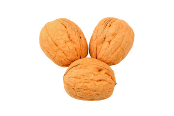 walnuts isolated on white background
