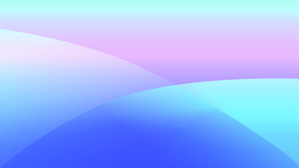 Blue background imitating hills and sunrise.